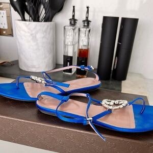 Gucci sandals,size 5 ,royal blue